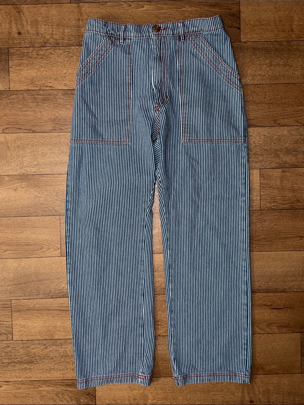 Big Bud Press Size Small Railroad Stripe Work Pants 100% Cotton Artsy Unisex S